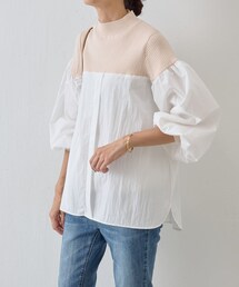 BEARDSLEY（ビアズリー）の「リブニットコンビシャツ（トップス・レディース）」