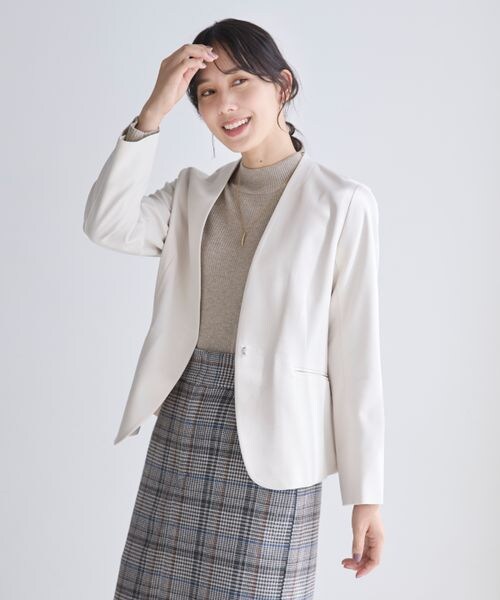 グローバルワーク☆ウツクシルエットダブルジャケット☆グレイッシュモカ54Mサイズ GLOBAL WORK ジャケット テーラードジャケット ウツクシルエット