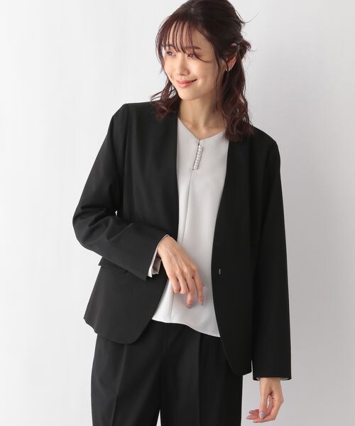 ウツクシルエット　Vジャケット　テーパードパンツ　上下セット GLOBAL WORK スーツ ウツクシルエットVジャケット/970892