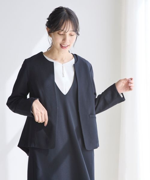 ★未着用・美品★GLOBAL WORK スゴラクストレッチノーカラージャケットM GLOBAL WORK（グローバルワーク）の「スゴラクストレッチカット