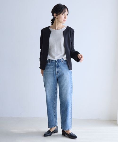 ★未着用・美品★GLOBAL WORK スゴラクストレッチノーカラージャケットM GLOBAL WORK（グローバルワーク）の「スゴラクストレッチカット