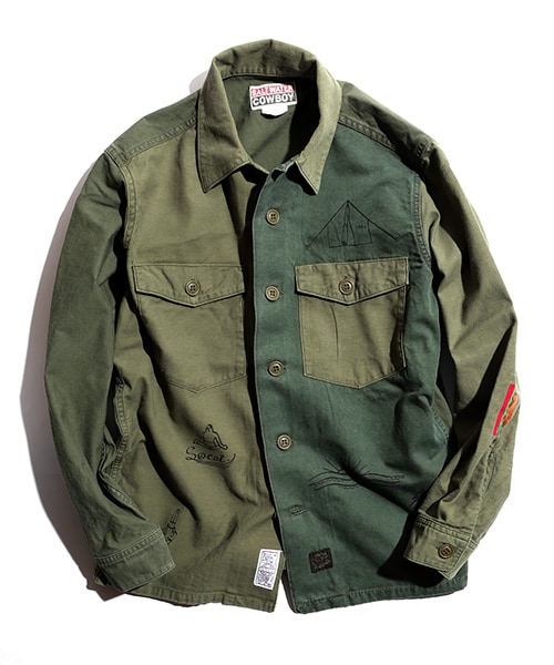 SALTWATER COWBOY(ソルトウォーターカウボーイ)の「別注UTILITY SHIRTS(その他・メンズ・オリーブ/ネイビー・M/L)」の7枚目の写真