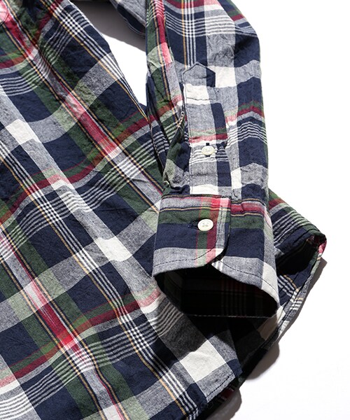 FREAK'S STORE（フリークスストア）の「イカットマドラスB/Cシャツ（その他・メンズ・レッド/ネイビー・M/L）」の10枚目の写真