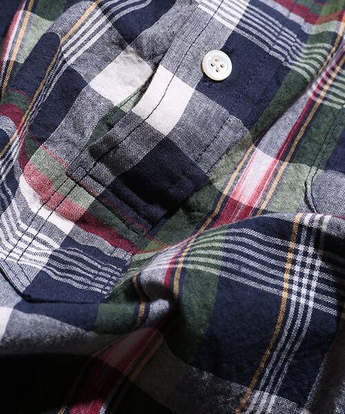 FREAK'S STORE（フリークスストア）の「イカットマドラスB/Cシャツ（その他・メンズ・レッド/ネイビー・M/L）」の11枚目の写真