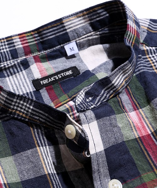 FREAK'S STORE（フリークスストア）の「イカットマドラスB/Cシャツ（その他・メンズ・レッド/ネイビー・M/L）」の9枚目の写真