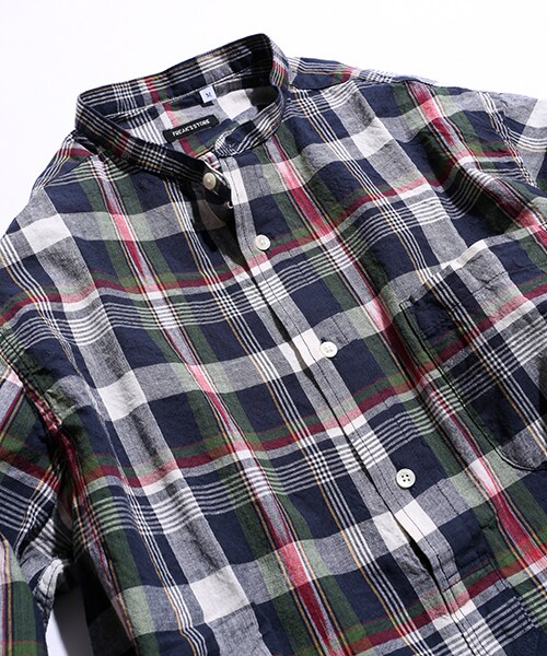 FREAK'S STORE（フリークスストア）の「イカットマドラスB/Cシャツ（その他・メンズ・レッド/ネイビー・M/L）」の8枚目の写真