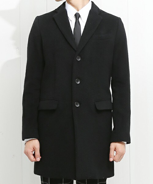 STUDIOUS ステュディオス 名作 カシミヤシャギーチェスターコート！ サイズ0 ダークネイビー 濃紺 THE Cashmere wool チェスターコート⁄柔らかな肌触り⁄カシミヤ混