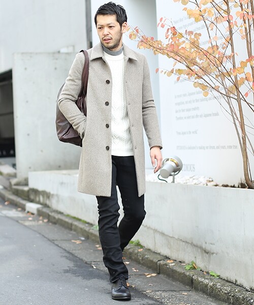 STUDIOUS カシミヤシャギーステンカラーコート STUDIOUS（ステュディオス）の「□【Men's JOKER掲載】カシミヤ