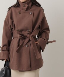 OUTLET（アウトレット）の「【1160ポイント】2WAY衿ショートコート（ジャケット/アウター・レディース）」