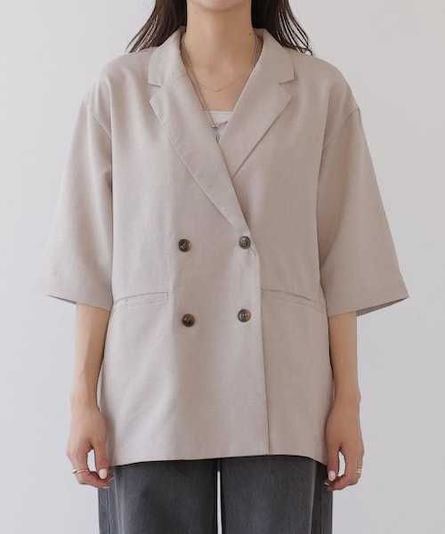 OUTLET（アウトレット）の「【460ポイント】リネンタッチハーフ