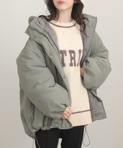 RAY CASSIN（レイカズン）の「【1600ポイント】モンスターパーカー（ジャケット/アウター・レディース・クロ(送料無料)/カーキ(送料無料)/キナリ(送料無料)・FREE）」の2枚目の写真