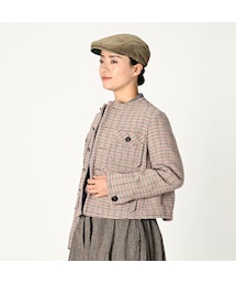 45R（フォーティファイブアール）の「コットンツイードのノーカラー