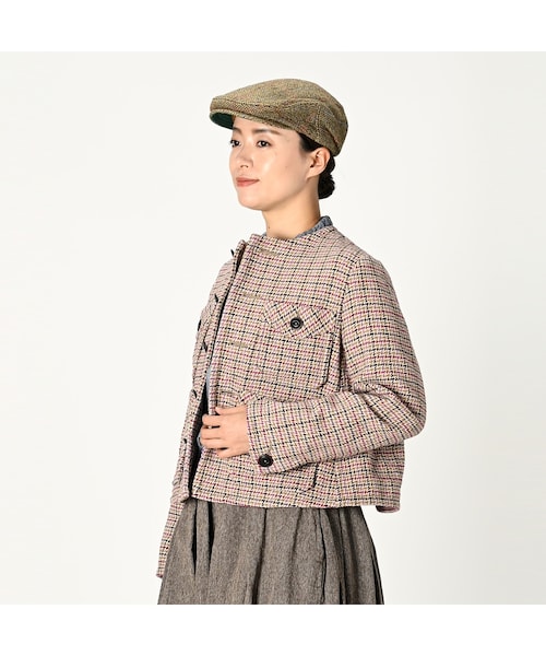 美品◆45R コットンツイードワンピース 45R（フォーティファイブアール）の「コットンツイードのドレス