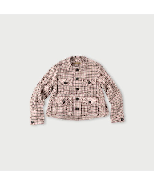 45R（フォーティファイブアール）の「コットンツイードのノーカラー