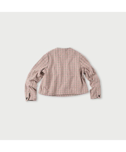 45R 45rpm コットンツイードのノーカラーアニージャケット 45R（フォーティファイブアール）の「コットンツイードのノー