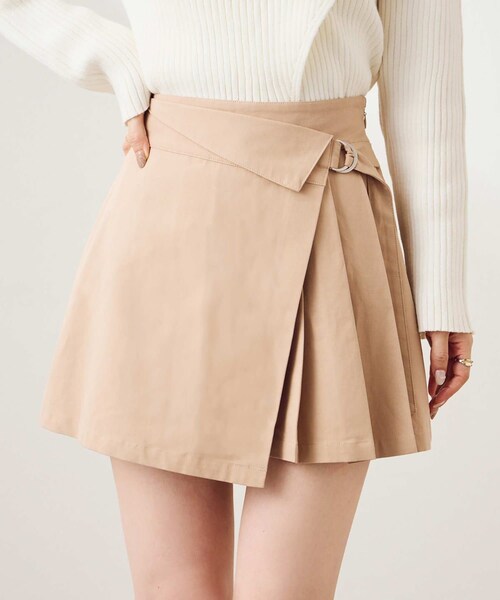 one after another NICE CLAUP(ワンアフターアナザーナイスクラップ)の「プリーツスカパン(パンツ・レディース・ベージュ/ブラウン系その他/ブラック/グリーン系その他・0)」の1枚目の写真