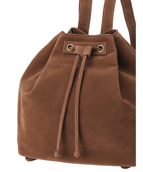 Ungrid(アングリッド)の「《ViVi 4月号 宮城舞さん着用アイテム 》≪Sweet 2月号掲載≫【Casual】スウェードリュック(バッグ・レディース・グレー/ブラウン/キャメル・F)」の9枚目の写真