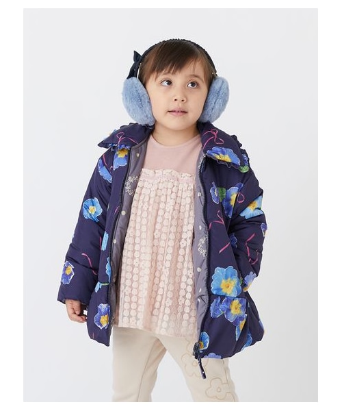 アンティークプリムラプリントリバーシブルブルゾン