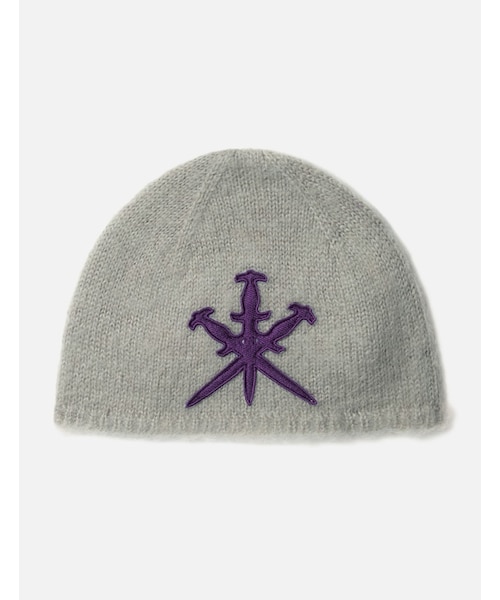 GREY MOHAIR BEANIE