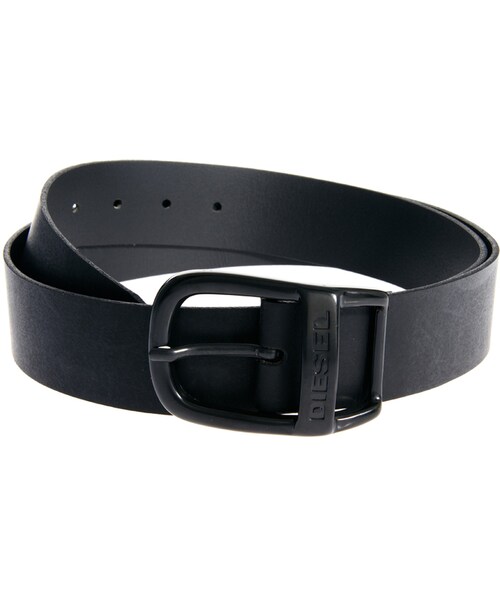 DIESEL(ディーゼル)の「Diesel Wapr Leather Belt(ベルト・メンズ・black・33"-85C - Fits waist 27-28n (XS))」の1枚目の写真