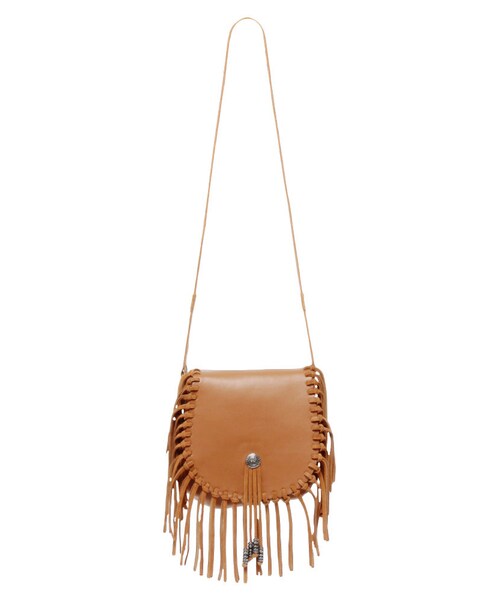 Ungrid（アングリッド）の「【Casual】リアルレザータッセルショルダー（バッグ・レディース・ブラック/ブラウン・F）」の2枚目の写真