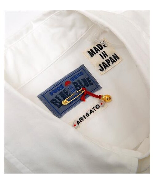 BLUE BLUE JAPAN（ブルーブルージャパン）の「藍染井字拓印精梳襯衫（その他・メンズ・白・S/M）」の3枚目の写真