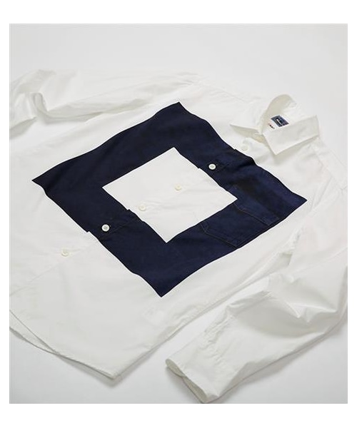 BLUE BLUE JAPAN（ブルーブルージャパン）の「藍染井字拓印精梳襯衫（その他・メンズ・白・S/M）」の2枚目の写真