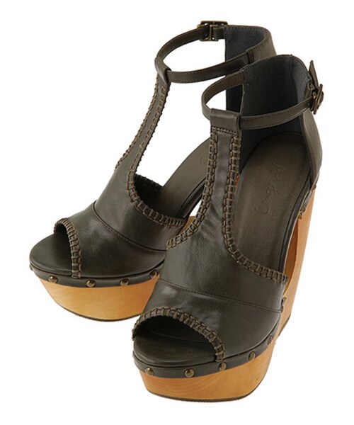 Ungrid（アングリッド）の「変形ウェッジサンダル（シューズ・レディース・レッド/ブラウン/カーキ・L/S/M）」の2枚目の写真