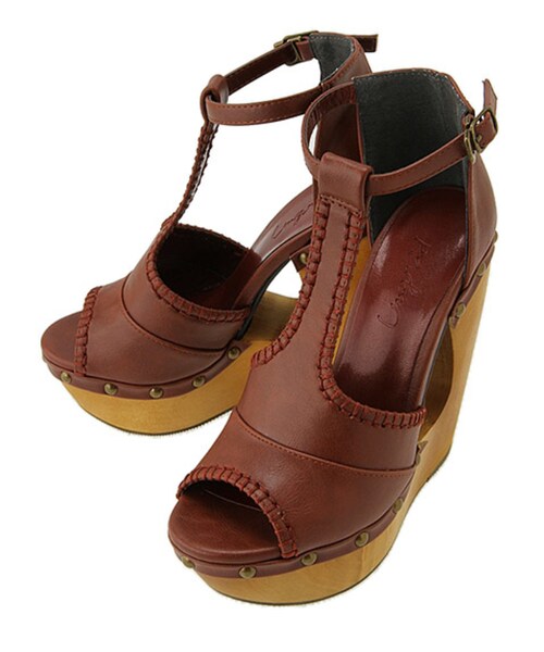 Ungrid（アングリッド）の「変形ウェッジサンダル（シューズ・レディース・レッド/ブラウン/カーキ・L/S/M）」の3枚目の写真