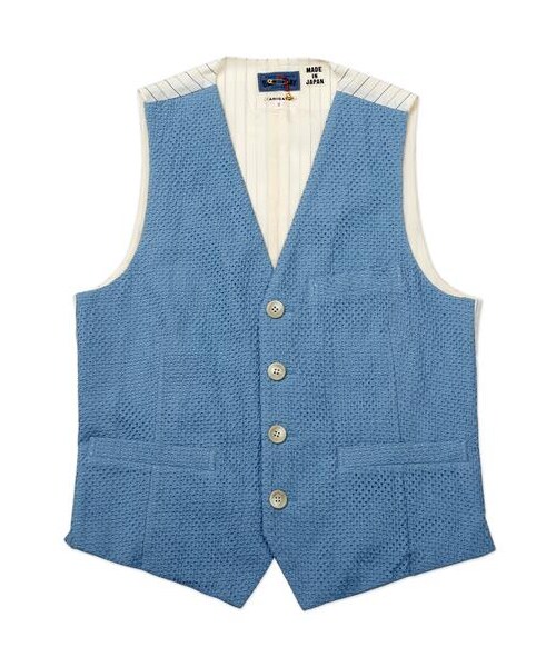 BLUE BLUE JAPAN(ブルーブルージャパン)の「水洗藍緹花西裝背心(その他・メンズ・藍・S/M)」の1枚目の写真