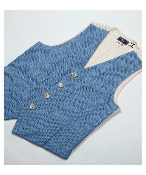 BLUE BLUE JAPAN(ブルーブルージャパン)の「水洗藍緹花西裝背心(その他・メンズ・藍・S/M)」の2枚目の写真