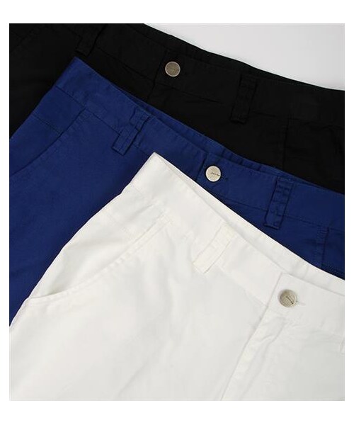 plain-me(プレインミー)の「斜紋多色拉鍊縮口長褲(パンツ・メンズ・白/黑/藍・S/M/L)」の6枚目の写真