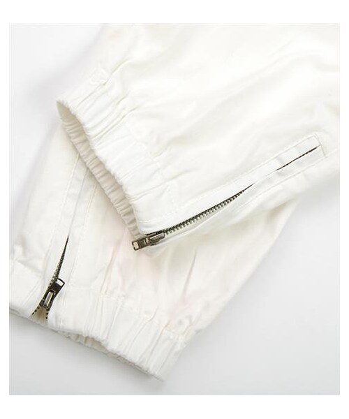 plain-me(プレインミー)の「斜紋多色拉鍊縮口長褲(パンツ・メンズ・白/黑/藍・S/M/L)」の3枚目の写真