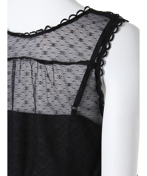 Ungrid(アングリッド)の「【Lady Like】シースルーノースリトップス(トップス・レディース・オフホワイト/ブラック・F)」の15枚目の写真