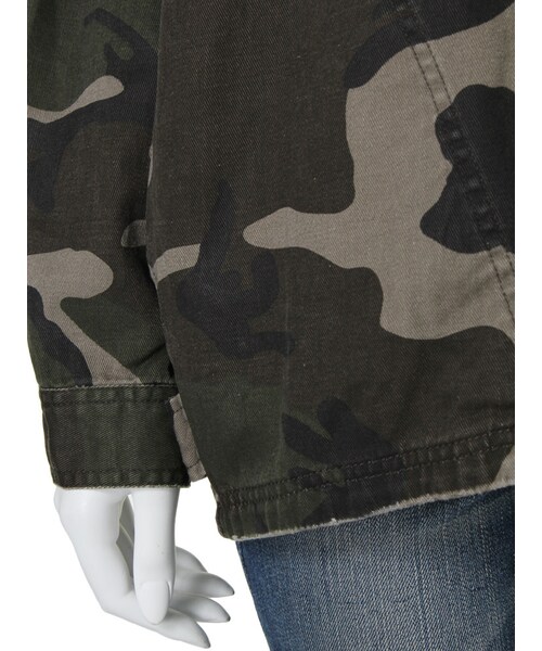 Ungrid（アングリッド）の「《sweet10月号掲載》【Men’s Like】ドロップショルダーミリタリージャケット（ジャケット/アウター・レディース・カーキ/ミックス・S/M）」の10枚目の写真