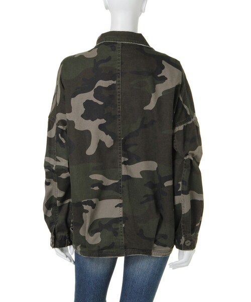 Ungrid（アングリッド）の「《sweet10月号掲載》【Men’s Like】ドロップショルダーミリタリージャケット（ジャケット/アウター・レディース・カーキ/ミックス・S/M）」の6枚目の写真