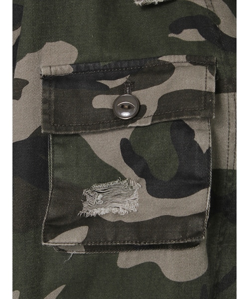 Ungrid（アングリッド）の「《sweet10月号掲載》【Men’s Like】ドロップショルダーミリタリージャケット（ジャケット/アウター・レディース・カーキ/ミックス・S/M）」の13枚目の写真