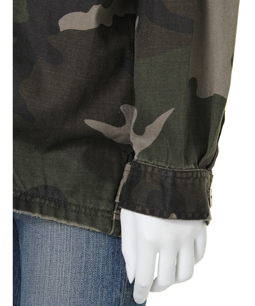 Ungrid（アングリッド）の「《sweet10月号掲載》【Men’s Like】ドロップショルダーミリタリージャケット（ジャケット/アウター・レディース・カーキ/ミックス・S/M）」の9枚目の写真