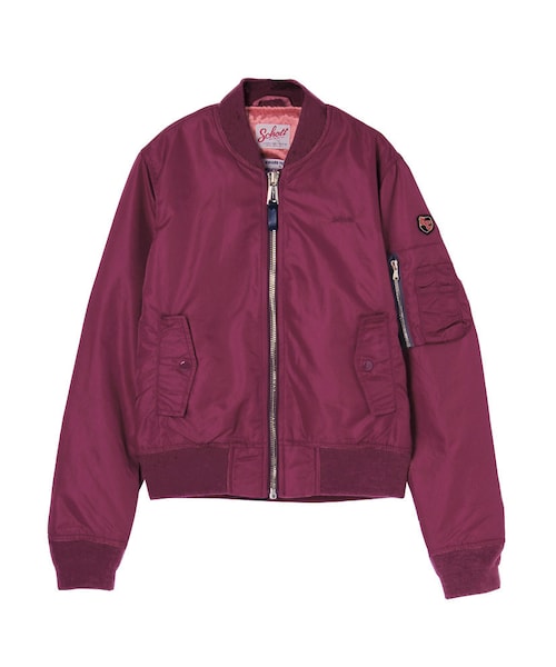 Ungrid(アングリッド)の「【Men’s Like】SCHOTT MA-1(ジャケット/アウター・レディース・オフホワイト/ブラック/ボルドー/ネイビー/カーキ・M/L)」の4枚目の写真