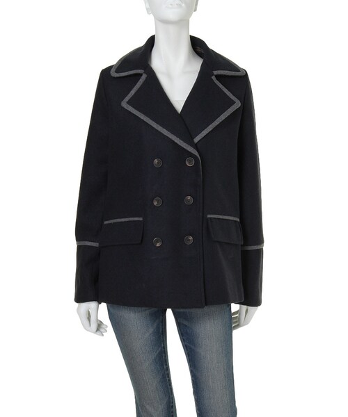 Ungrid（アングリッド）の「【Casual】ダブルブレストコート（ジャケット/アウター・レディース・グレー/ネイビー・S/M）」の2枚目の写真