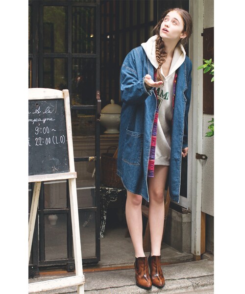 Ungrid(アングリッド)の「《sweet10月号掲載》【Casual】デニムロングガウン(ジャケット/アウター・レディース・インディゴ・F)」の6枚目の写真