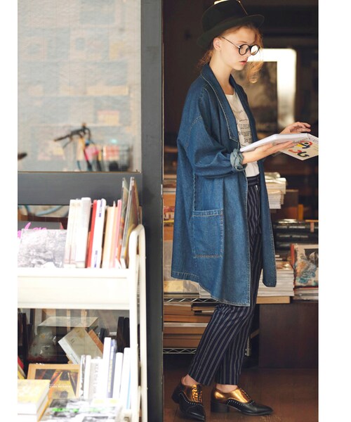 Ungrid(アングリッド)の「《sweet10月号掲載》【Casual】デニムロングガウン(ジャケット/アウター・レディース・インディゴ・F)」の1枚目の写真