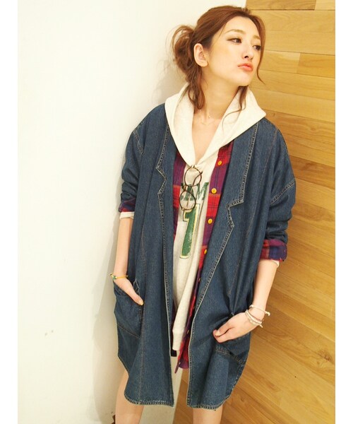 Ungrid(アングリッド)の「《sweet10月号掲載》【Casual】デニムロングガウン(ジャケット/アウター・レディース・インディゴ・F)」の4枚目の写真