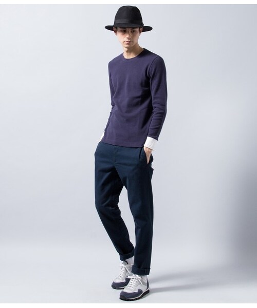 JUNRED（ジュンレッド）の「サーマルコンビロングスリーブカットソー（Ｔシャツ/カットソー・メンズ・オフホワイト/ネイビー・0/1/2）」の10枚目の写真