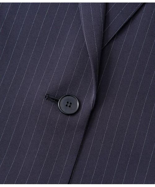 ADAM ET ROPE'（アダムエロペ）の「【先行予約】ピンストジョーゼットチェスターコート　15SS【春の新作】（ジャケット・レディース・ベージュ/ネイビー・36/38）」の10枚目の写真