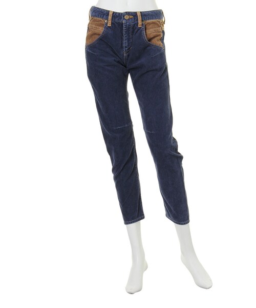 Ungrid（アングリッド）の「【Men’s Like】コーデュロイサルエルパンツ（パンツ・レディース・ブルー/カーキ・S/M）」の2枚目の写真