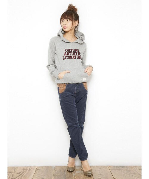 Ungrid（アングリッド）の「【Men’s Like】コーデュロイサルエルパンツ（パンツ・レディース・ブルー/カーキ・S/M）」の3枚目の写真