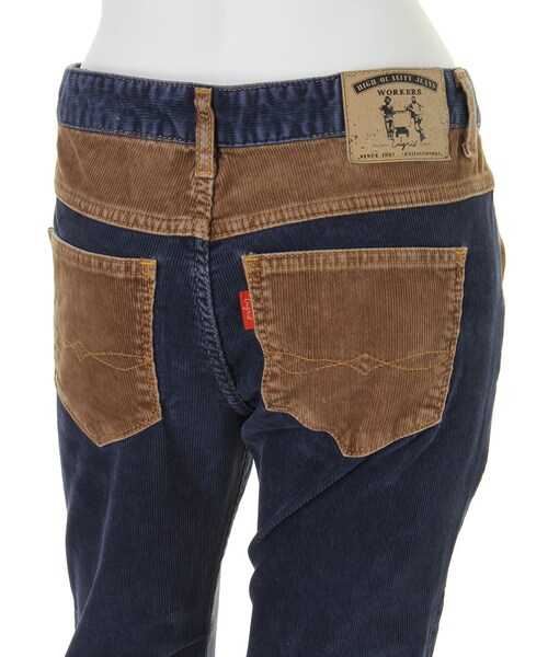 Ungrid（アングリッド）の「【Men’s Like】コーデュロイサルエルパンツ（パンツ・レディース・ブルー/カーキ・S/M）」の9枚目の写真