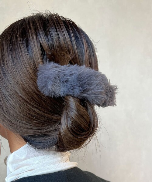 Lattice（Lattice）の「ファークリップ（バレッタ/ヘアクリップ・レディース・ブラウン/ブルー/ベージュ/グレー・0）」の4枚目の写真