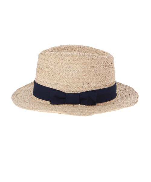 Ungrid（アングリッド）の「【Casual】ﾗﾌｨｱ中折れＨＡＴ（帽子・レディース・ブラウン/ベージュ・F）」の4枚目の写真